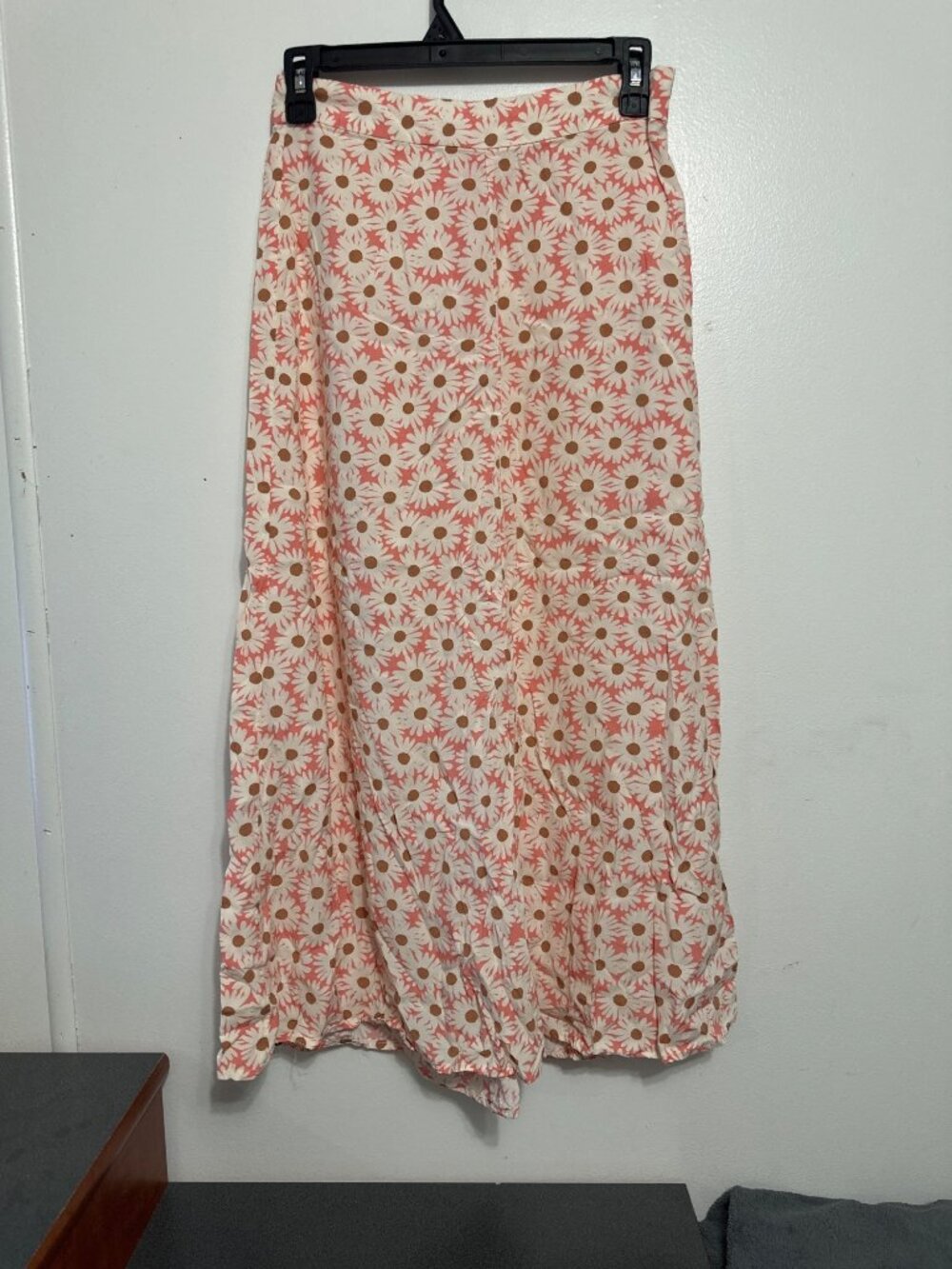 Floral Maxi Skirt By MNG In Pink & White With Daisy Pattern Size S Lightweight & - Picture 2 of 8